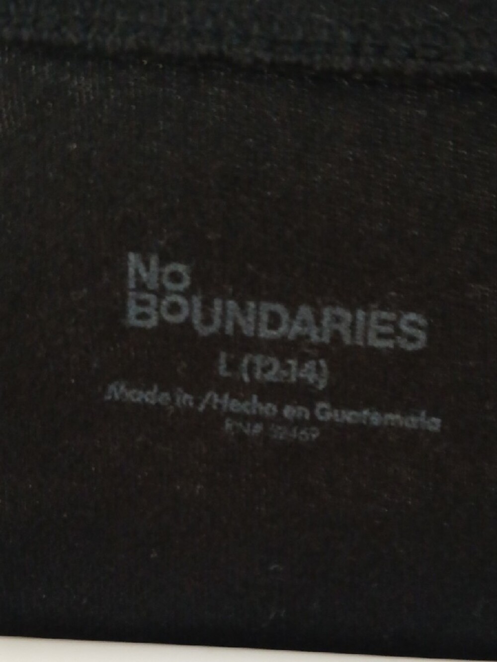 No Boundaries Black Long-Sleeve Scoop Neck Tee - Picture 2 of 3